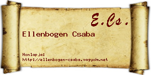 Ellenbogen Csaba névjegykártya