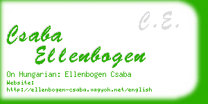 csaba ellenbogen business card